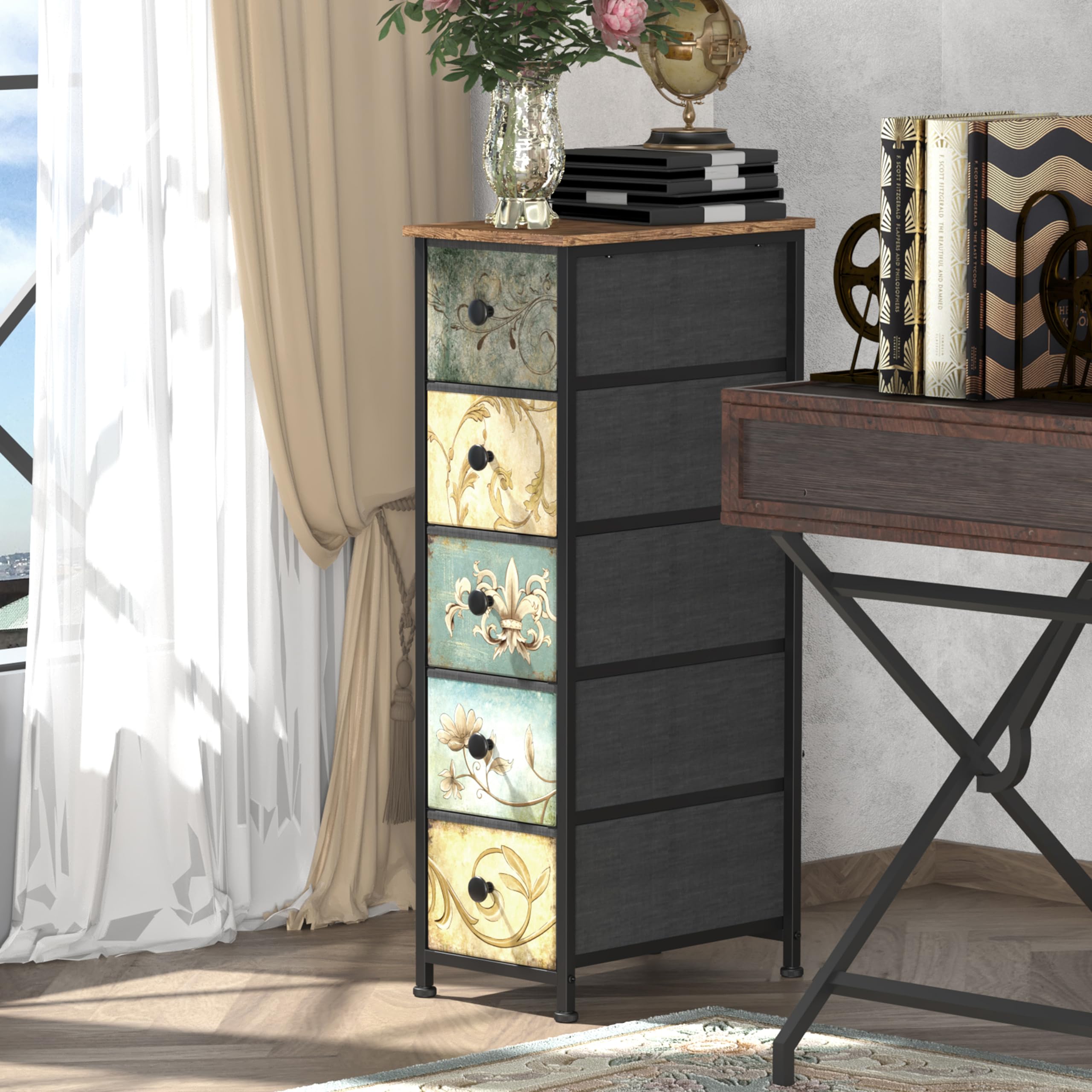 Amazon.com: Tohomeor Narrow Storage Dresser Slim Dresser with